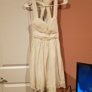 Charlotte Russe Small White Halter Summer Dress